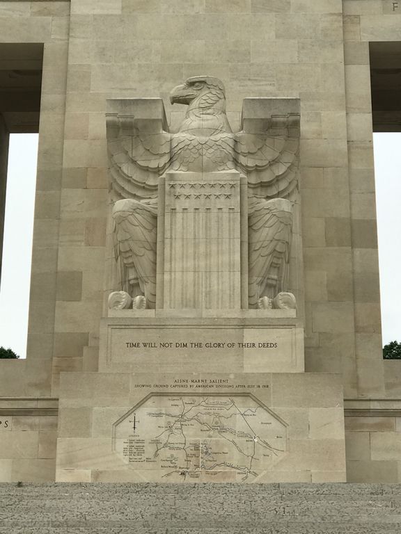 East side of the American monument at Château-Thierry